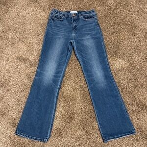 High-Rise Flared Women's Jeans in Classic Blue